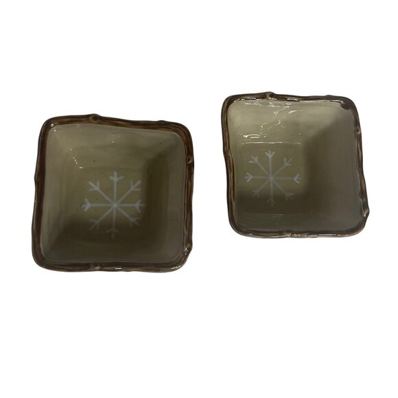 St. Nicholas Square Heartland Holiday Bowls Candy Dishes Food Set Of 2 - Picture 6 of 8